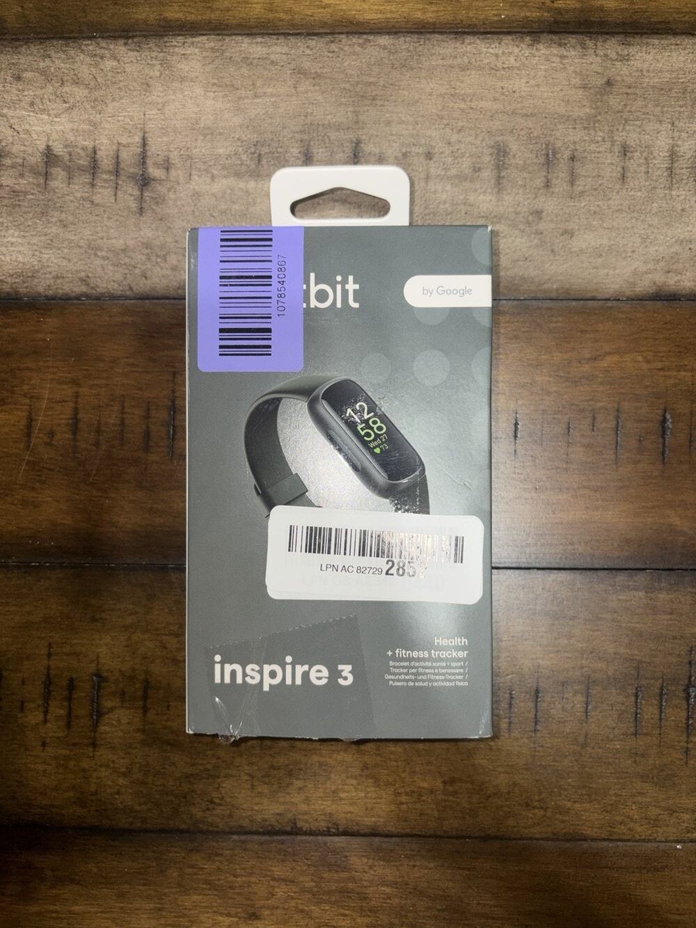Fitbit Inspire 3 Health + Fitness Tracker Black Case & Midnight Zen Band